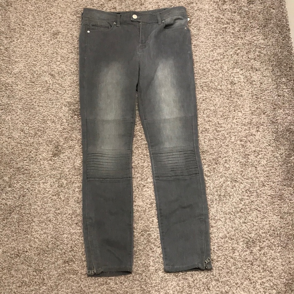 Armani exchange gray crop skinny jeans 28